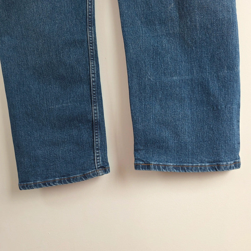 Wrangler Jeans W42 L32 Blue Relaxed Straight Stretch Denim Men's