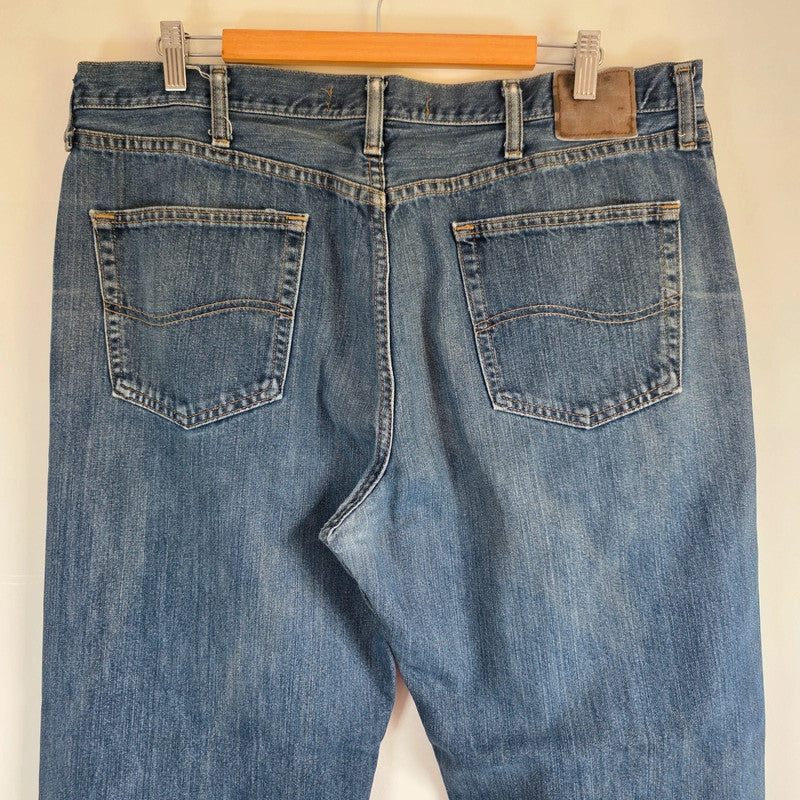 Lee Relaxed Fit Jeans W38 L29 Blue Denim Relaxed Straight Leg Mens