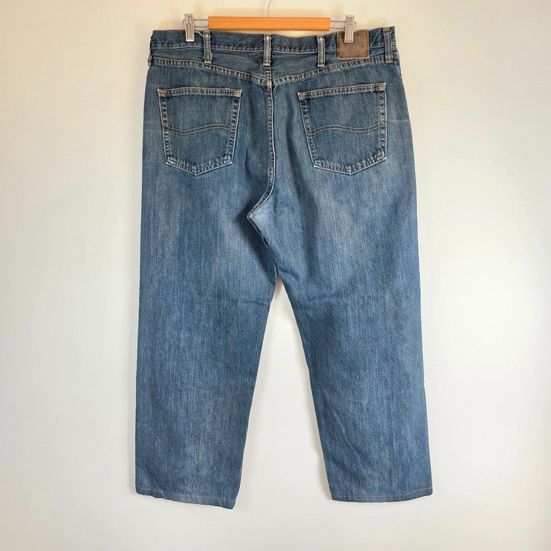 Lee Relaxed Fit Jeans W38 L29 Blue Denim Relaxed Straight Leg Mens