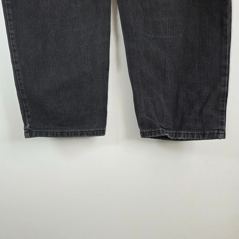 Lee Women's Relaxed Fit Jeans Black Elasticated Waist W36 L28 Plus Size Stretch