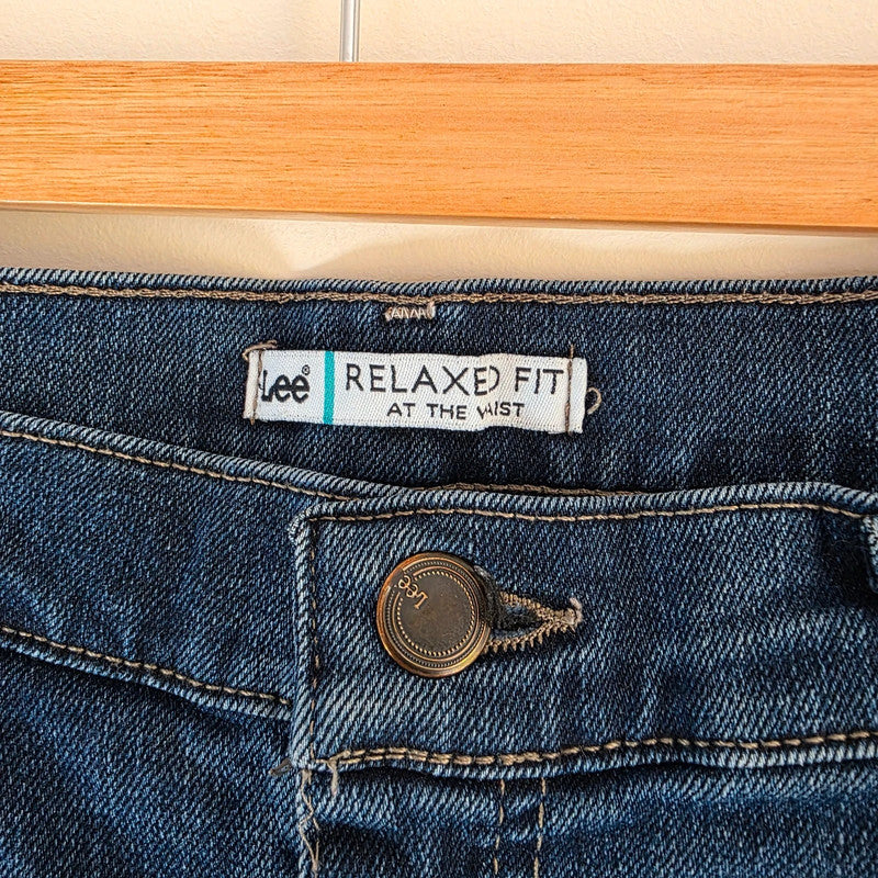 Lee Relaxed Fit Jeans Women's W32 L31 Blue Stretch Denim Straight Leg High Rise
