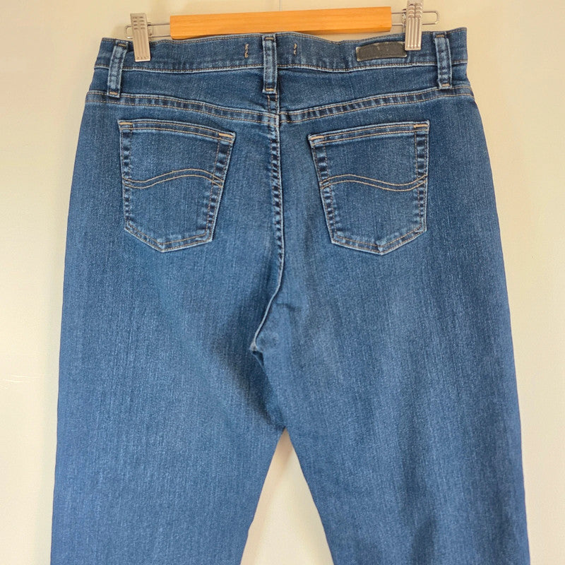 Lee Relaxed Fit Jeans Women's W32 L31 Blue Stretch Denim Straight Leg High Rise