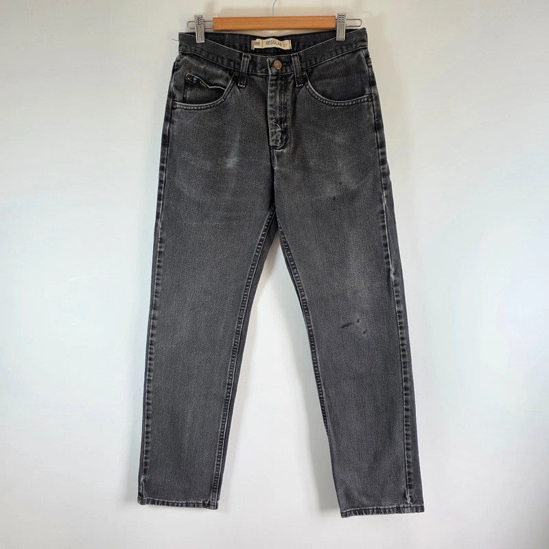 Vintage Lee Regular Fit Jeans W29 L31 Black Grey Denim USA Fabric Men's