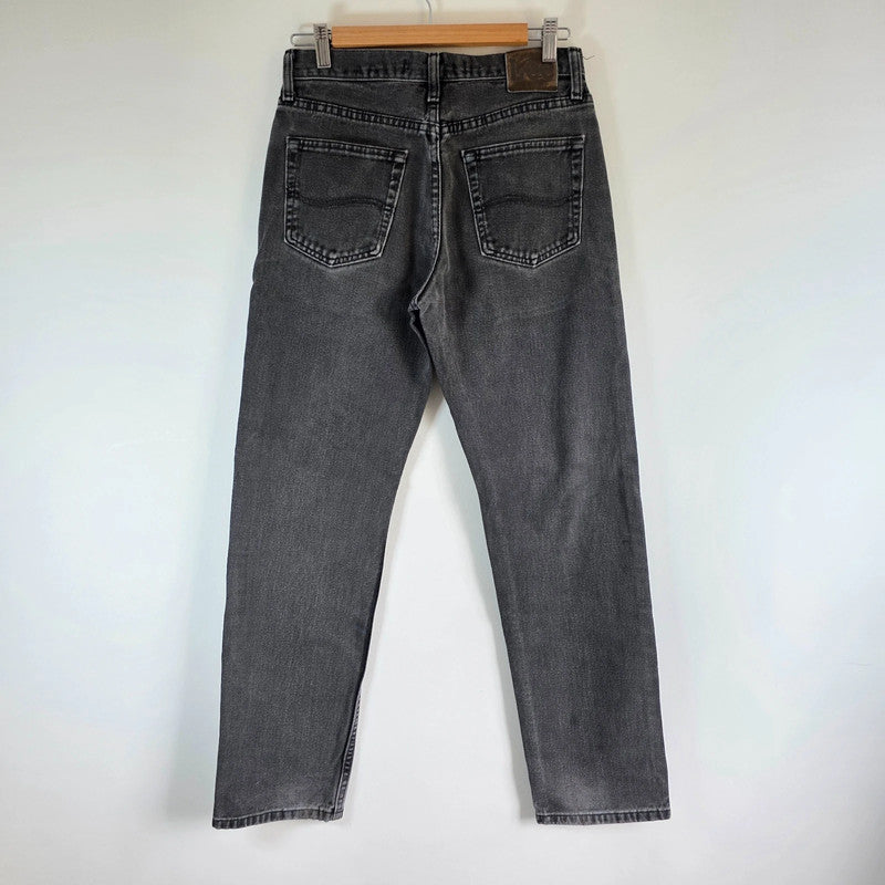 Vintage Lee Regular Fit Jeans W29 L31 Black Grey Denim USA Fabric Men's