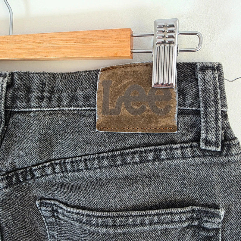 Vintage Lee Regular Fit Jeans W29 L31 Black Grey Denim USA Fabric Men's