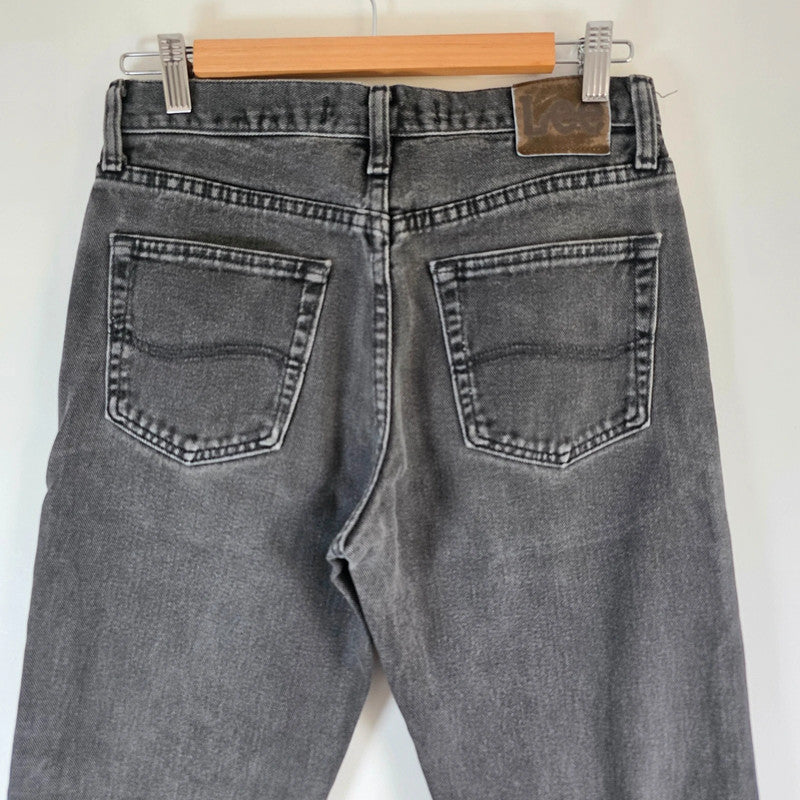 Vintage Lee Regular Fit Jeans W29 L31 Black Grey Denim USA Fabric Men's