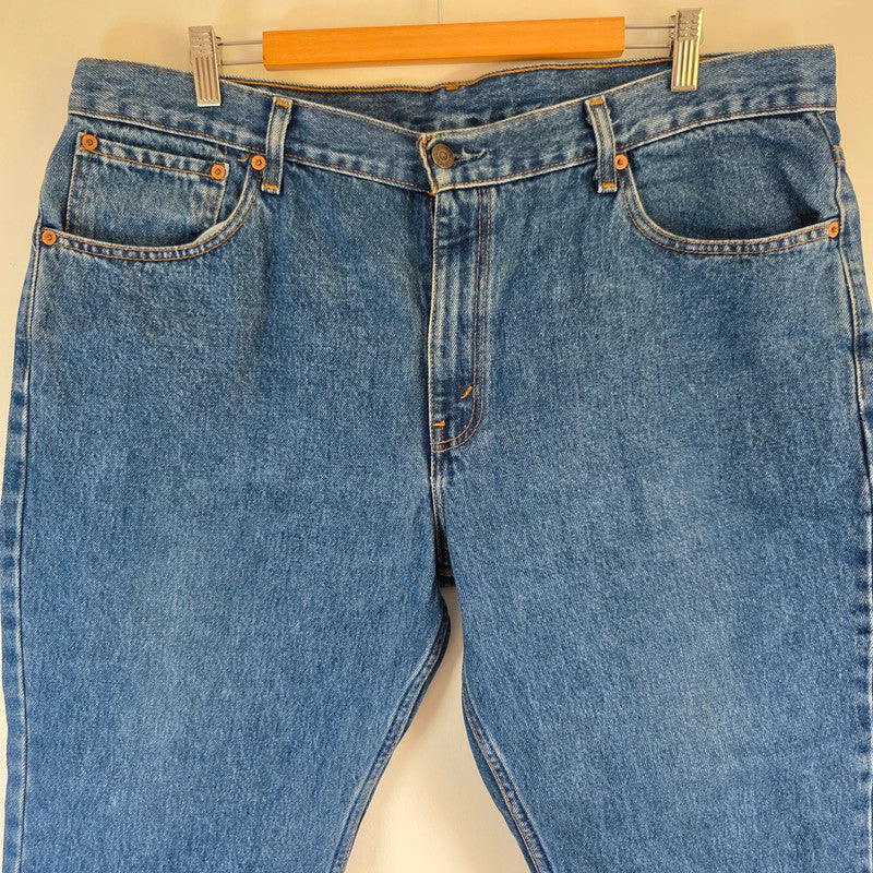 Vintage Levi's 581 Jeans W40 L26 Blue Relaxed Tapered Denim Straight Leg