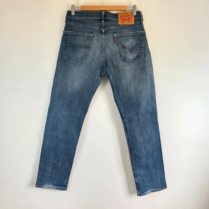 Levi's 505 Jeans W31 L30 (Tagged W31 L32) Blue Regular Straight Stretch Denim
