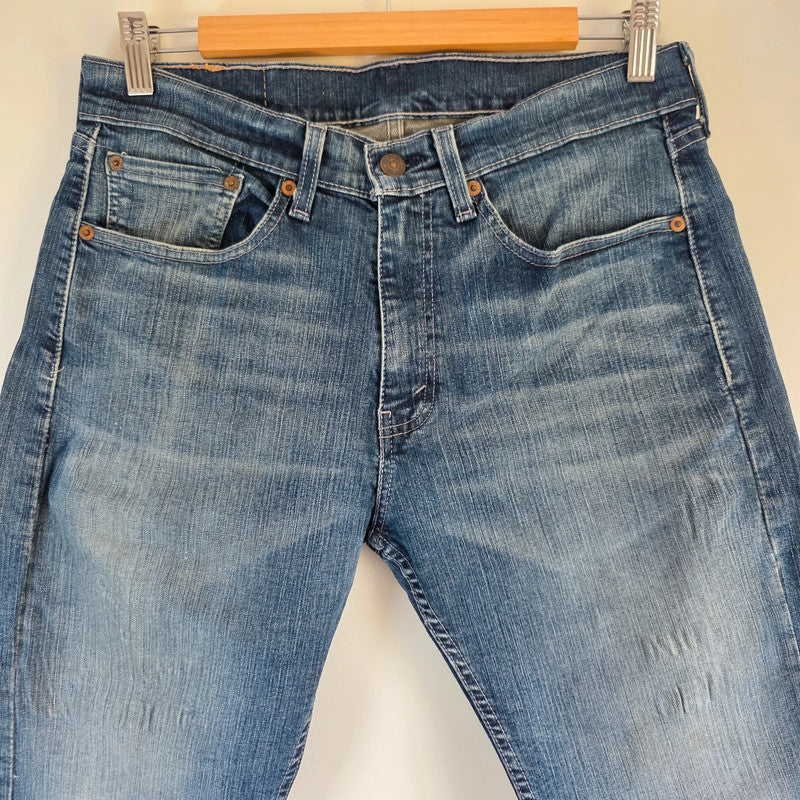 Levi's 505 Jeans W31 L30 (Tagged W31 L32) Blue Regular Straight Stretch Denim