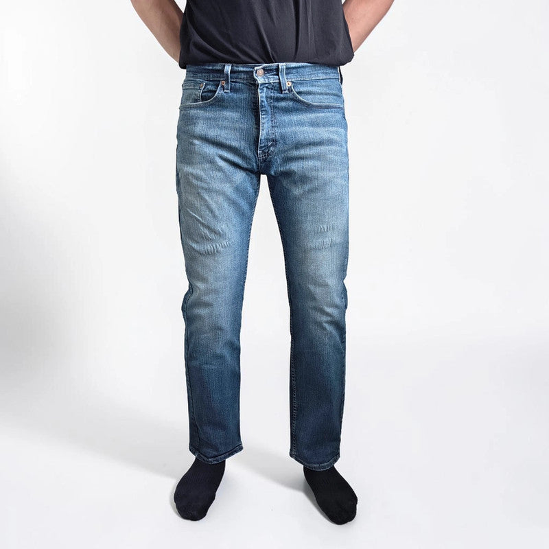 Levi's 505 Jeans W31 L30 (Tagged W31 L32) Blue Regular Straight Stretch Denim