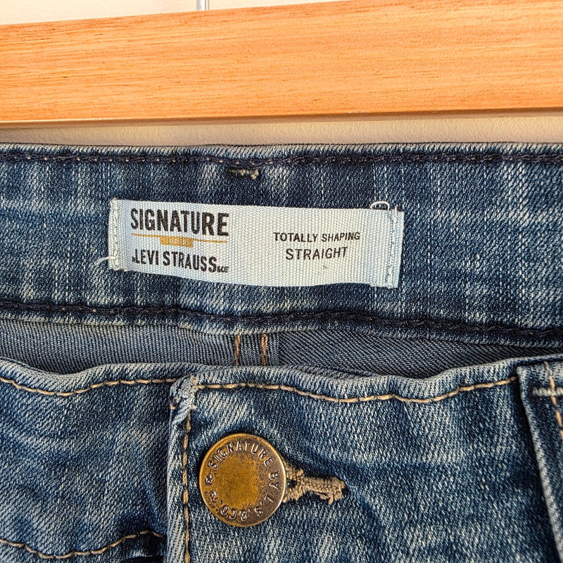 Levi's Signature Totally Shaping Straight Jeans Women's W29 L30 Blue Stretch