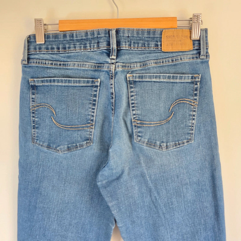Levi's Signature Totally Shaping Straight Jeans Women's W29 L30 Blue Stretch