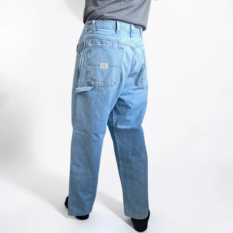 Vintage Wrangler Carpenter Jeans W35 L30 Blue Relaxed Workwear Skater Denim Men's