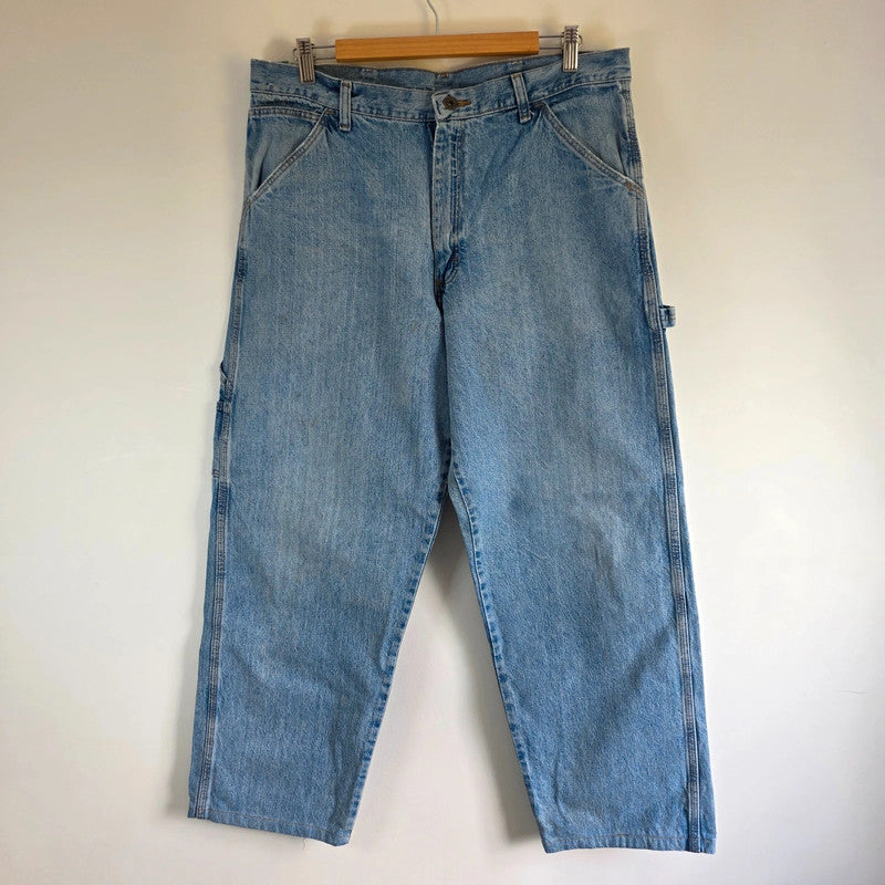 Vintage Wrangler Carpenter Jeans W35 L30 Blue Relaxed Workwear Skater Denim Men's