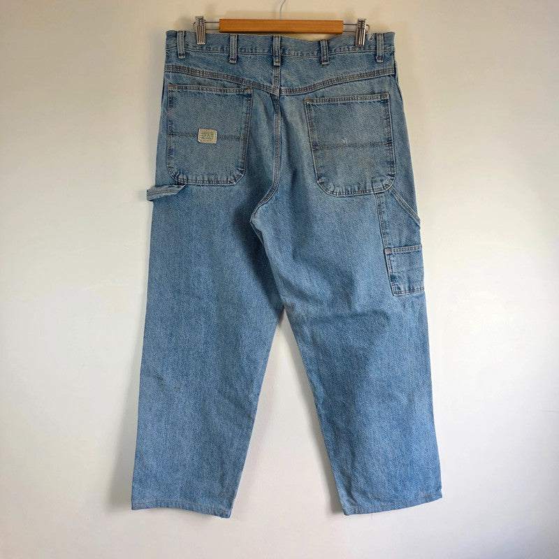 Vintage Wrangler Carpenter Jeans W35 L30 Blue Relaxed Workwear Skater Denim Men's
