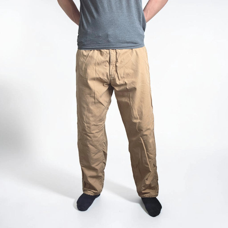 Wrangler Carpenter Trousers W36 L32 Tan Fleece Lined Workwear Utility Canvas Pants