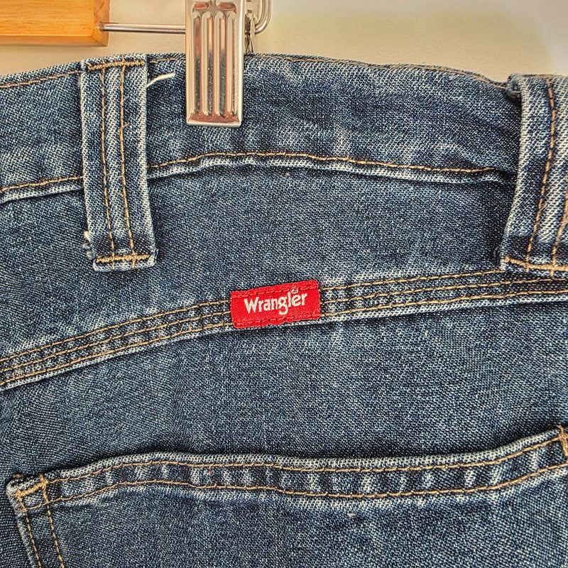 Wrangler Carpenter Jeans W40 L29 Blue Fleece Lined Workwear Utility Denim Pants