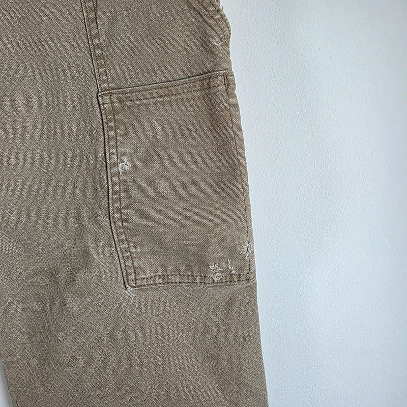 Wrangler Carpenter Jeans W32 L29 Beige Workwear Utility Carpenter Pants Made In Mexico