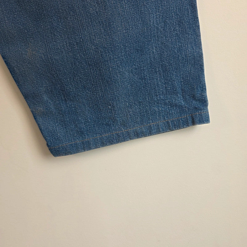 Wrangler Carpenter Jeans W44 L25 (Altered) Blue Workwear Utility Denim Pants Made In Mexico