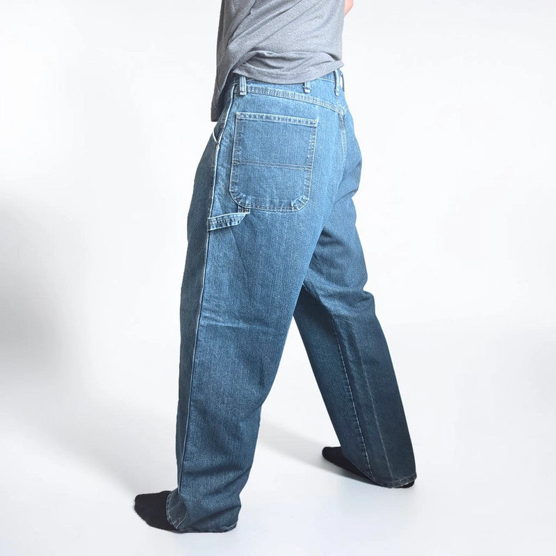 Wrangler Carpenter Jeans W40 L32 Blue Workwear Utility Baggy Denim Pants Relaxed