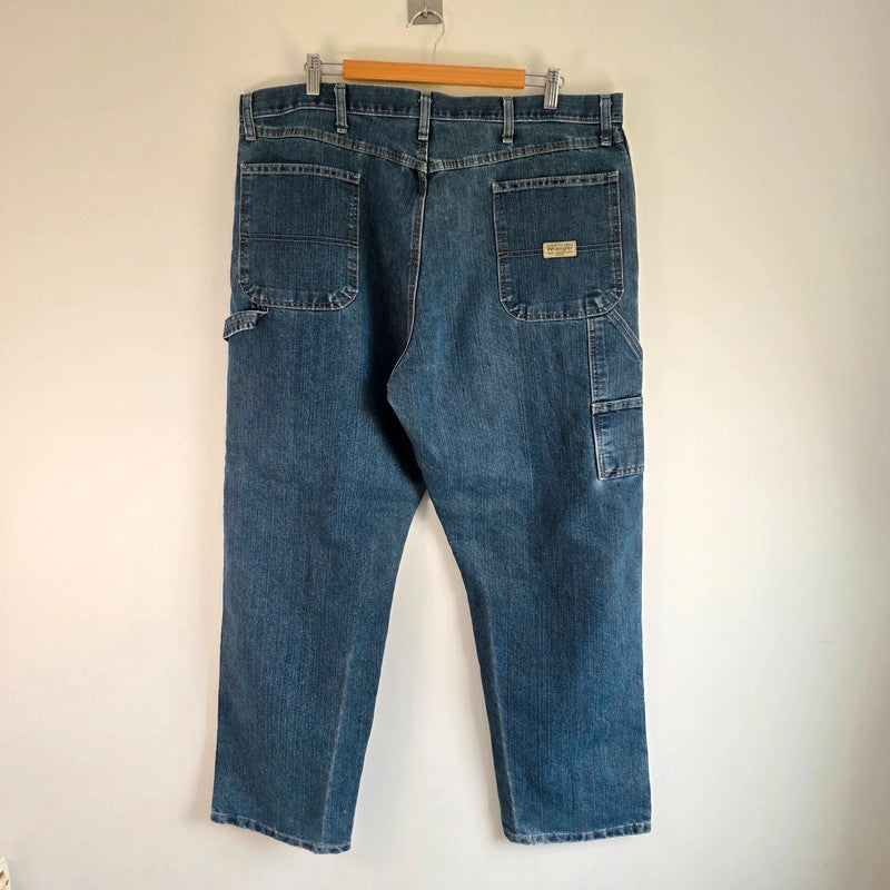 Wrangler Carpenter Jeans W40 L32 Blue Workwear Utility Baggy Denim Pants Relaxed