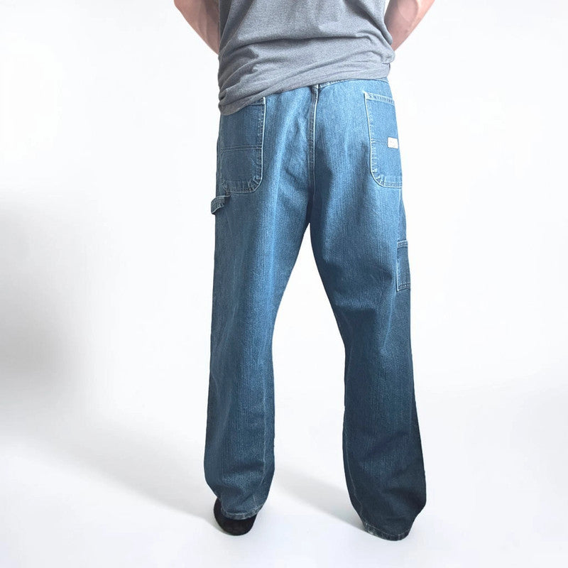 Wrangler Carpenter Jeans W40 L32 Blue Workwear Utility Baggy Denim Pants Relaxed