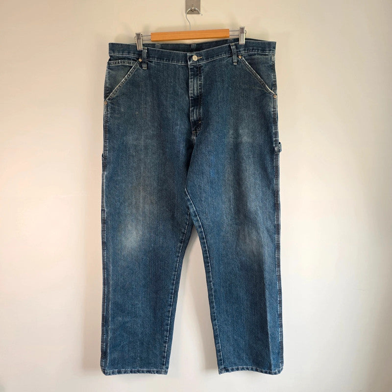 Wrangler Carpenter Jeans W40 L32 Blue Workwear Utility Baggy Denim Pants Relaxed