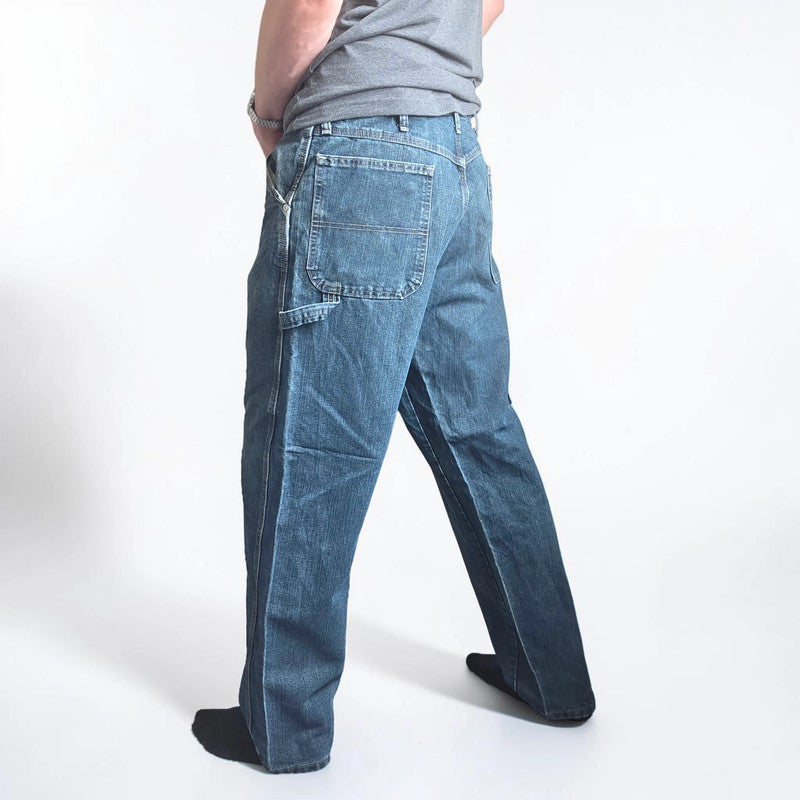 Wrangler Carpenter Jeans W36 L32 Blue Workwear Utility Denim Pants Relaxed Fit Baggy