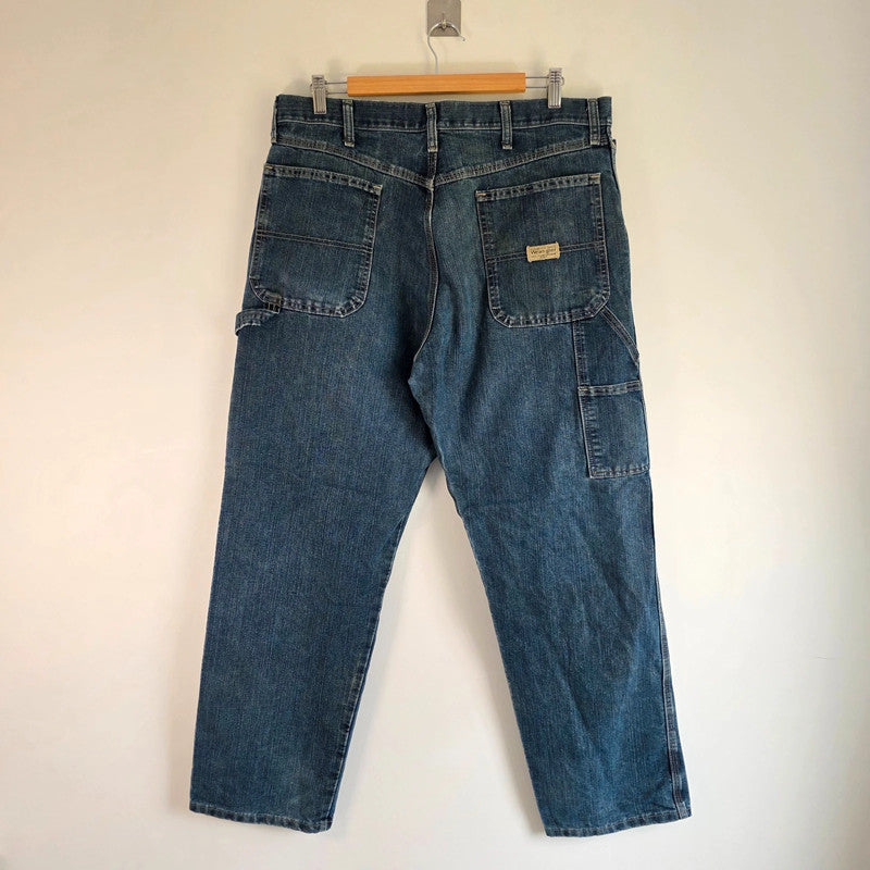 Wrangler Carpenter Jeans W36 L32 Blue Workwear Utility Denim Pants Relaxed Fit Baggy