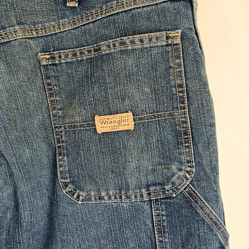 Wrangler Carpenter Jeans W36 L32 Blue Workwear Utility Denim Pants Relaxed Fit Baggy