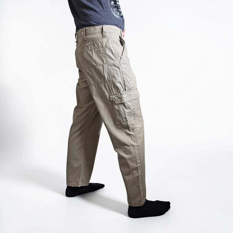 Wrangler Cargo Trousers Mens W36 L29 Beige Relaxed Fit Utility Combat Workwear Pants
