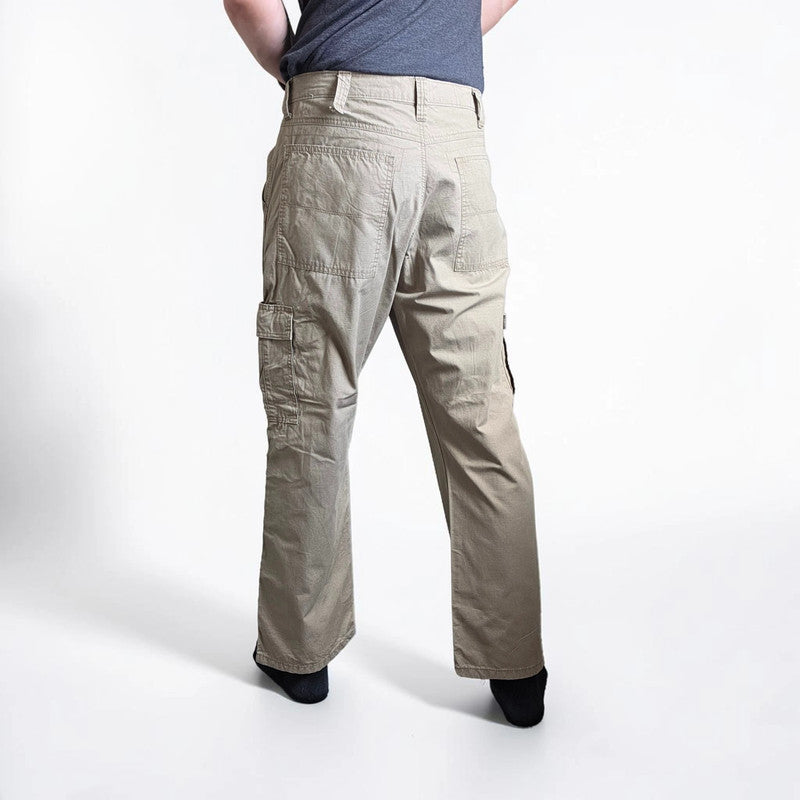 Wrangler Cargo Trousers Mens W36 L29 Beige Relaxed Fit Utility Combat Workwear Pants