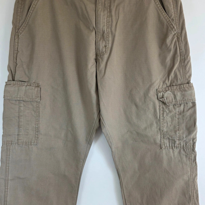 Wrangler Cargo Trousers Mens W36 L29 Beige Relaxed Fit Utility Combat Workwear Pants