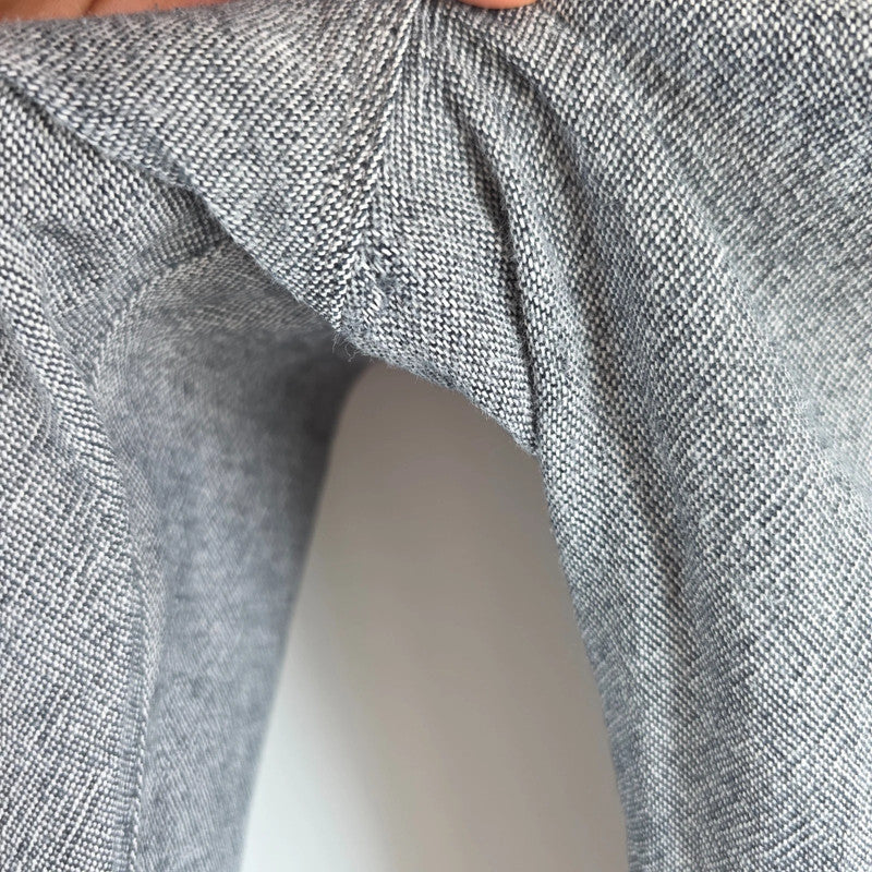 Diesel grey cotton trousers with slim straight fit and subtle wear details.