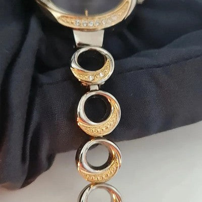 Q&Q Ladies Watch with Diamante Stones and Purple Dial