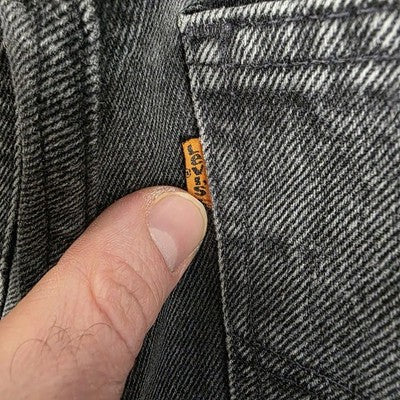 Vintage Levi's 550 Relaxed Fit Jeans W27 L28 (Tag W36 L34) Black Orange Tab USA?