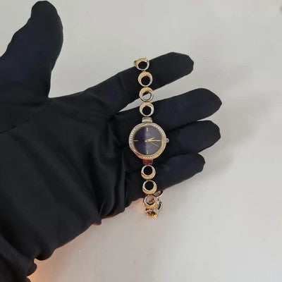 Q&Q Ladies Watch with Diamante Stones and Purple Dial