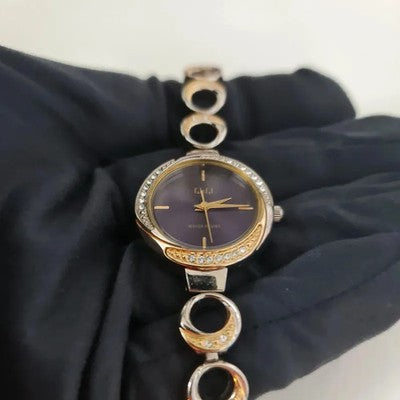 Q&Q Ladies Watch with Diamante Stones and Purple Dial