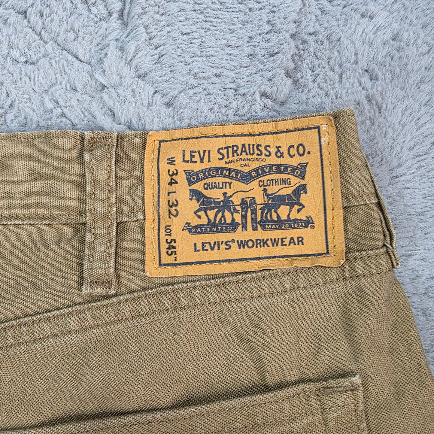Levi’s Workwear 545 carpenter trousers W34 L32 men’s straight leg cotton elastane