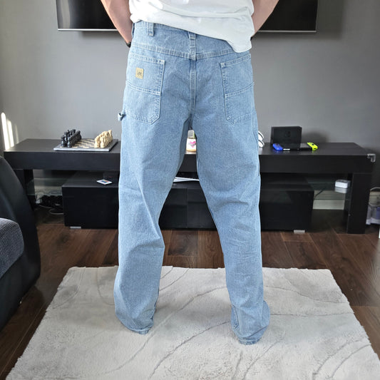 Lee carpenter relaxed fit blue denim jeans W40 L32 made in Mexico workwear