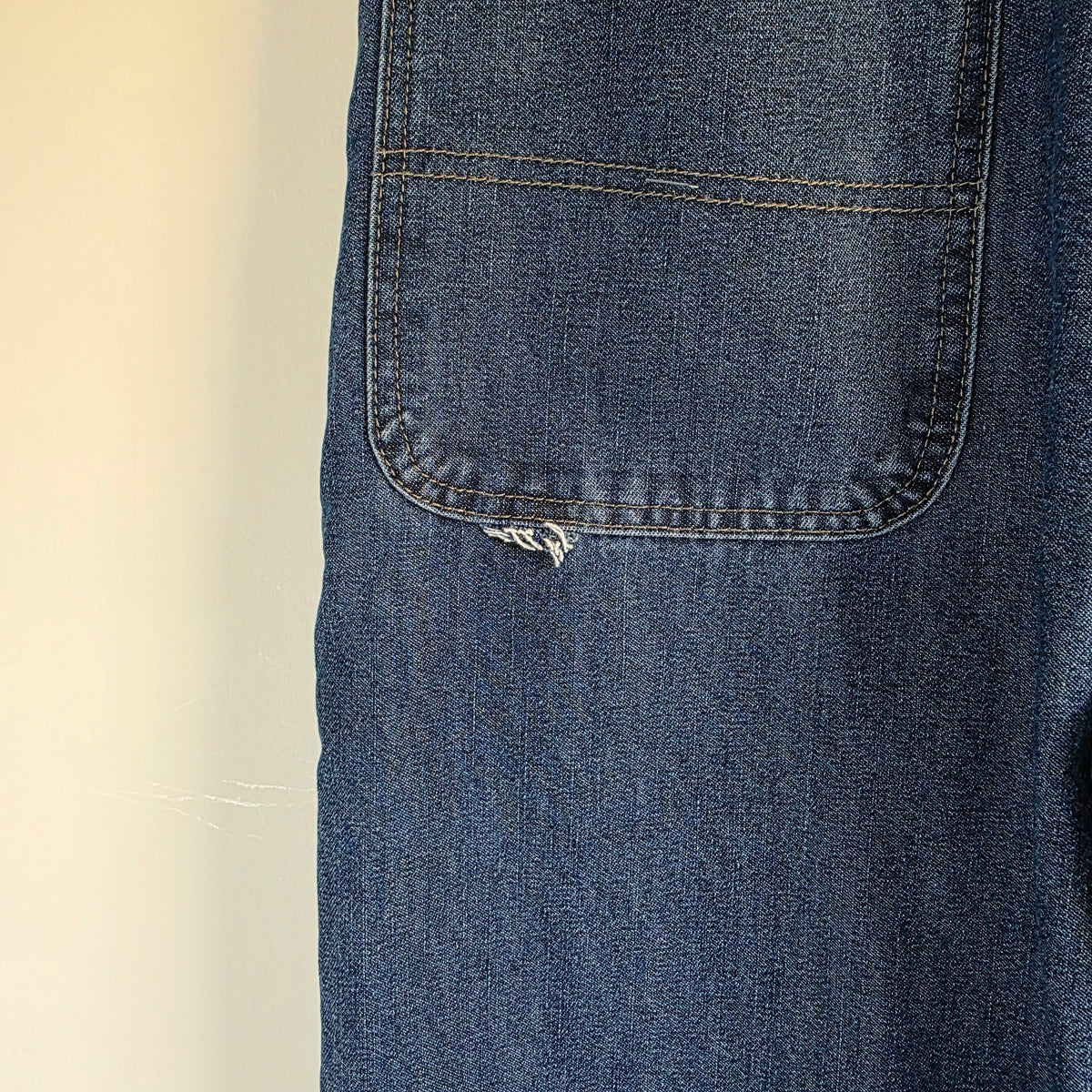 Wrangler Carpenter Jeans W36 L33 (W36 L34 Tag) Relaxed Fit Blue Fleece Lined Men