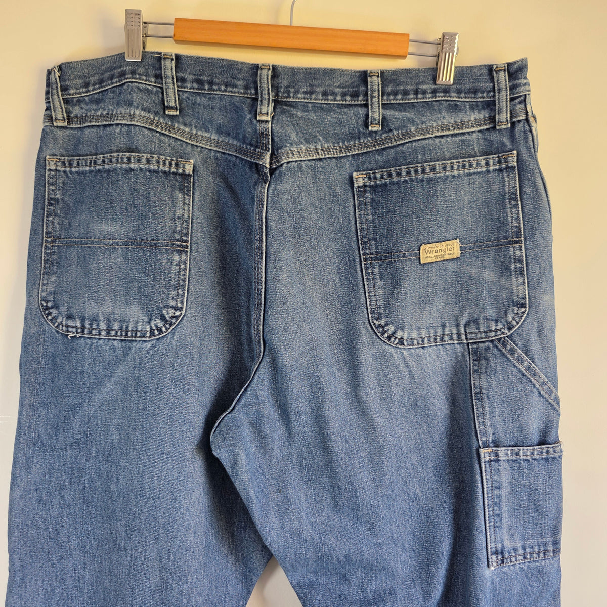 Wrangler Carpenter Jeans W39 L30 (W40 L30 Tag) Relaxed Fit Blue Men’s