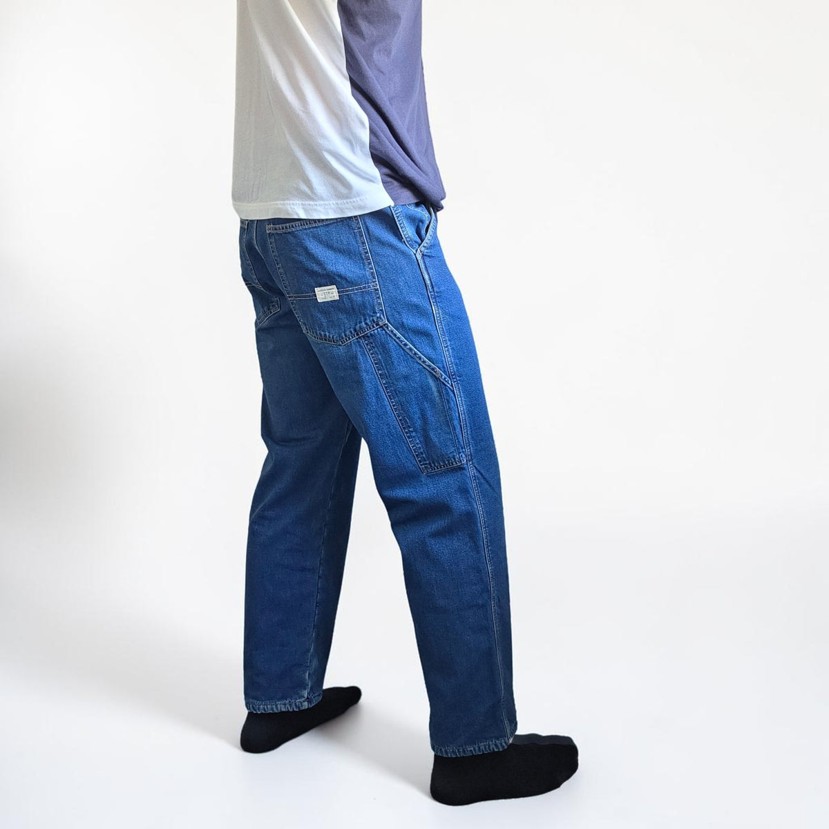 Gap Mechanic Carpenter Jeans W29 L30 Relaxed Fit Blue Fleece Lined Men’s