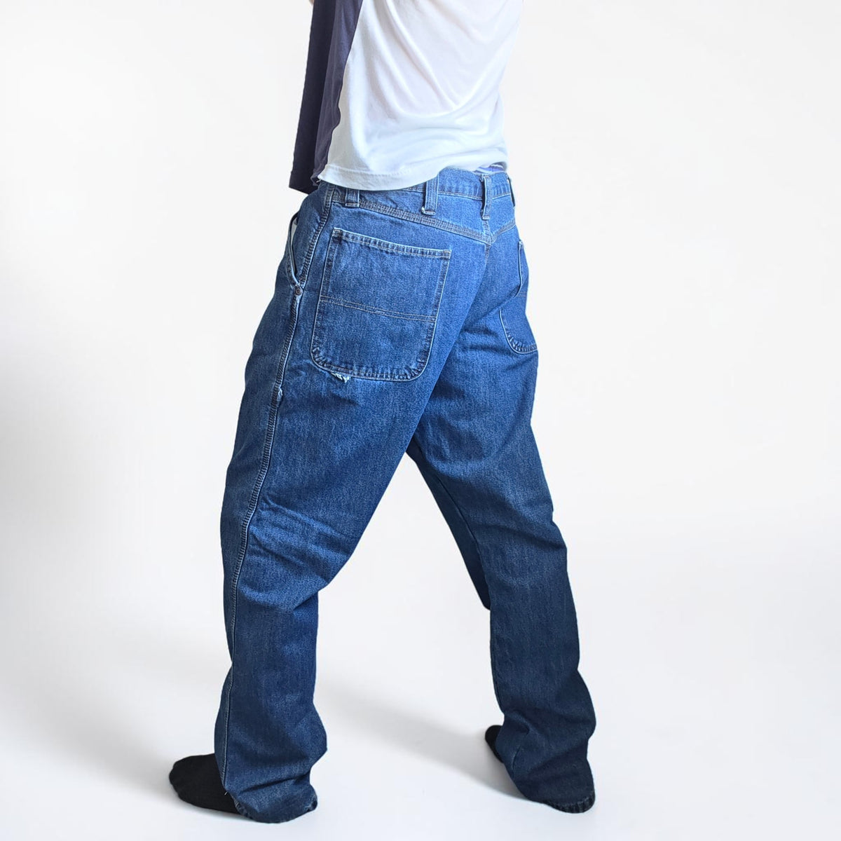 Wrangler Carpenter Jeans W36 L33 (W36 L34 Tag) Relaxed Fit Blue Fleece Lined Men