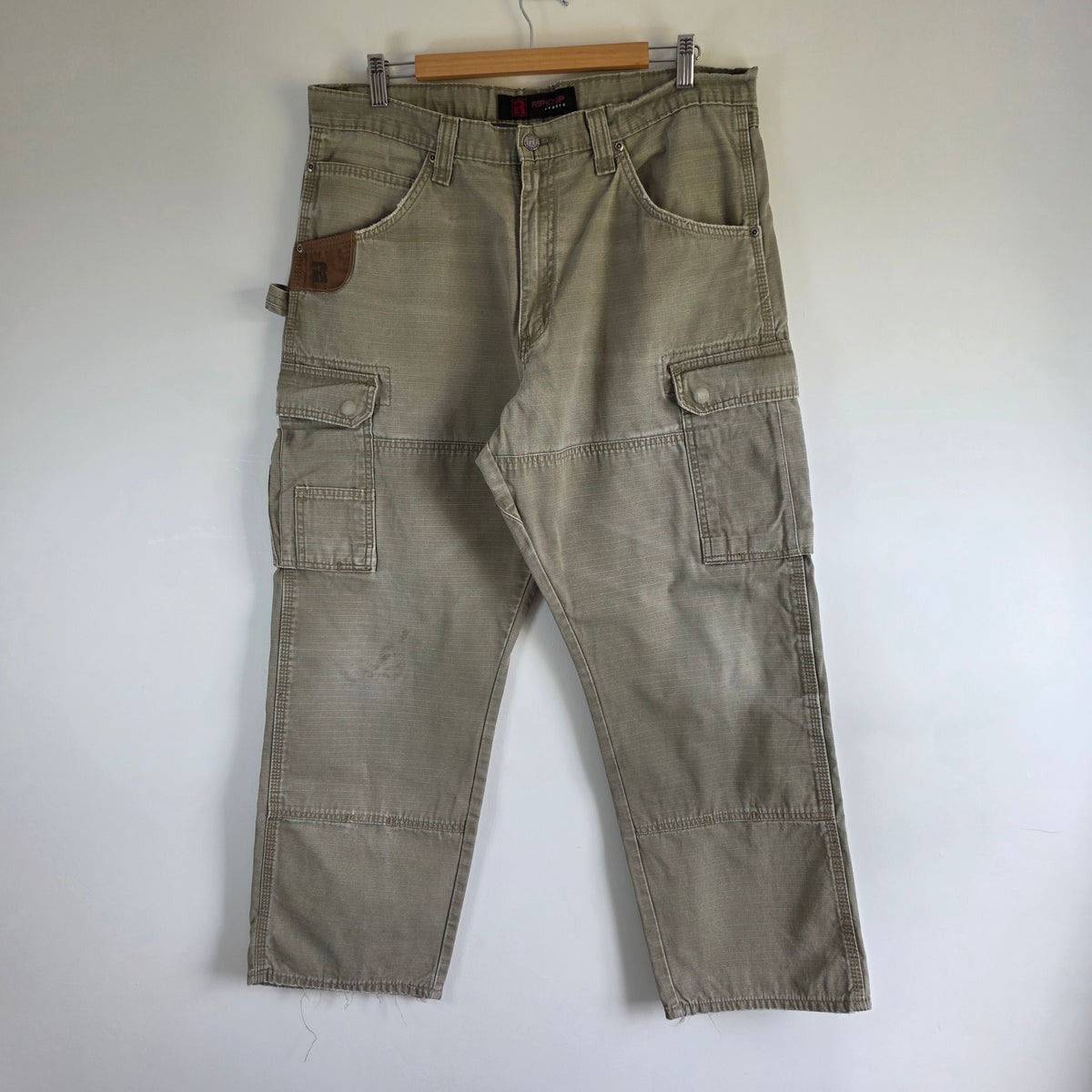 Wrangler Riggs Carpenter Trousers W36 L30 Relaxed Fit Beige Workwear Men’s