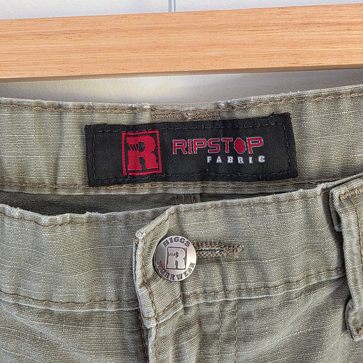 Wrangler Riggs Carpenter Trousers W36 L30 Relaxed Fit Beige Workwear Men’s