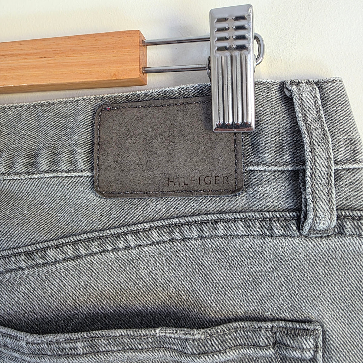 Tommy Hilfiger Mercer Jeans W32 L32 Grey Straight Fit Stretch Men's Denim