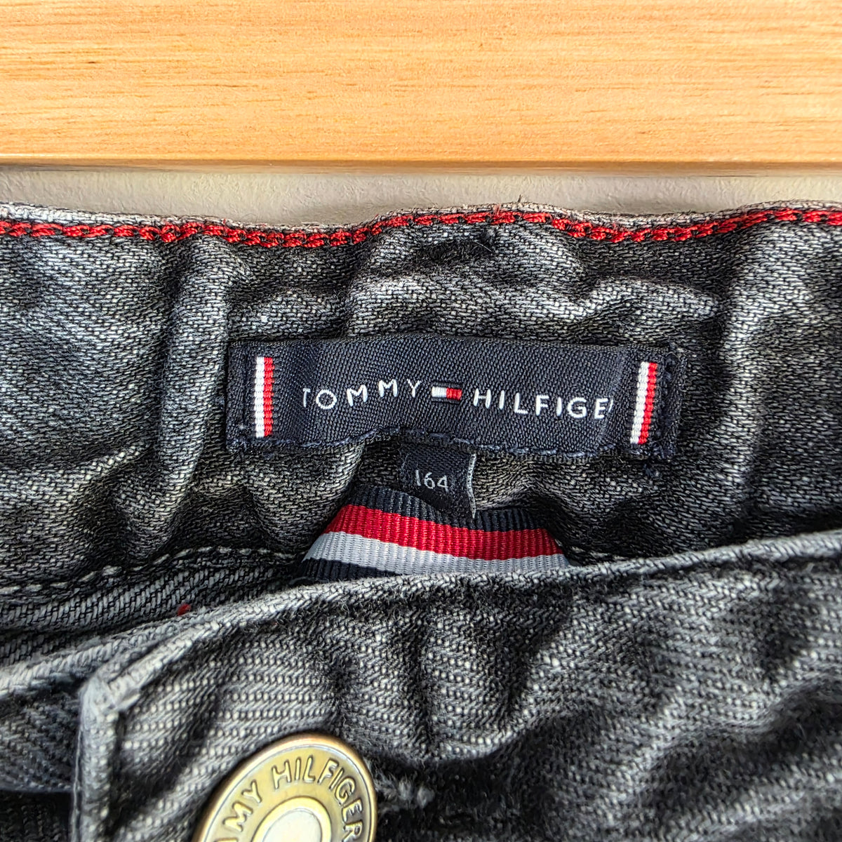 Tommy Hilfiger Straight Jeans W26 L29 Grey Black Women's Denim