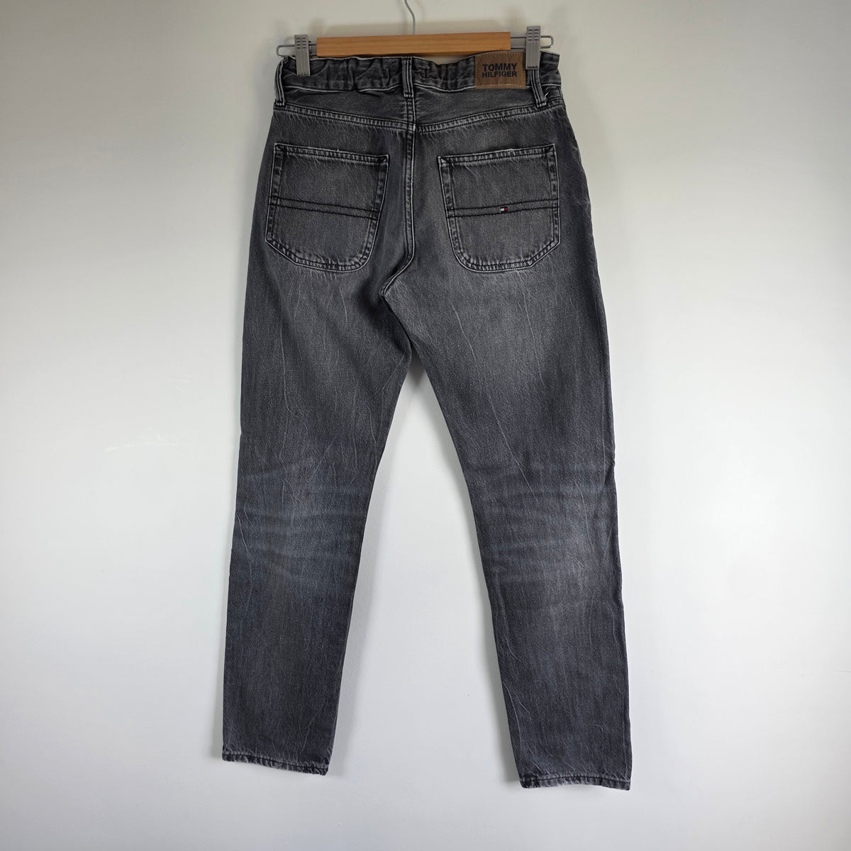 Tommy Hilfiger Straight Jeans W26 L29 Grey Black Women's Denim