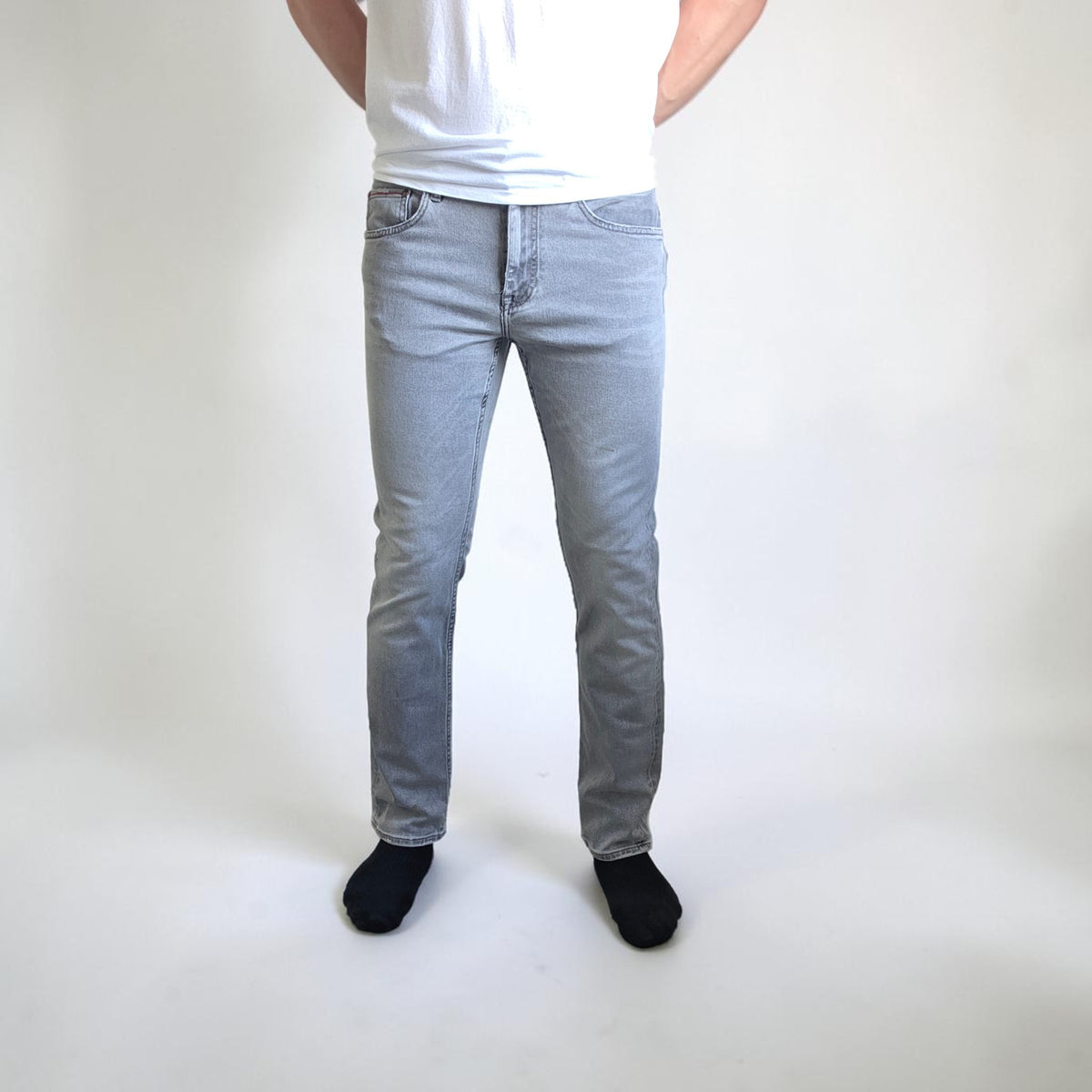 Tommy Hilfiger Mercer Jeans W32 L32 Grey Straight Fit Stretch Men's Denim